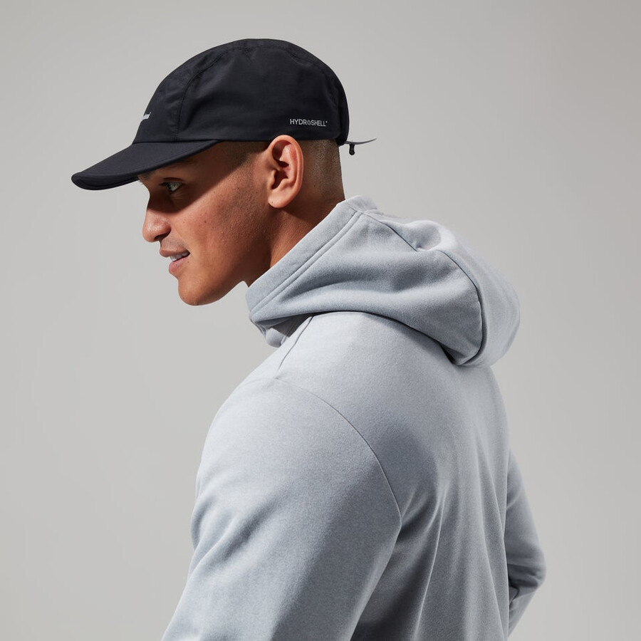 unisex inflessione impermeabile cappuccio - nero berghaus