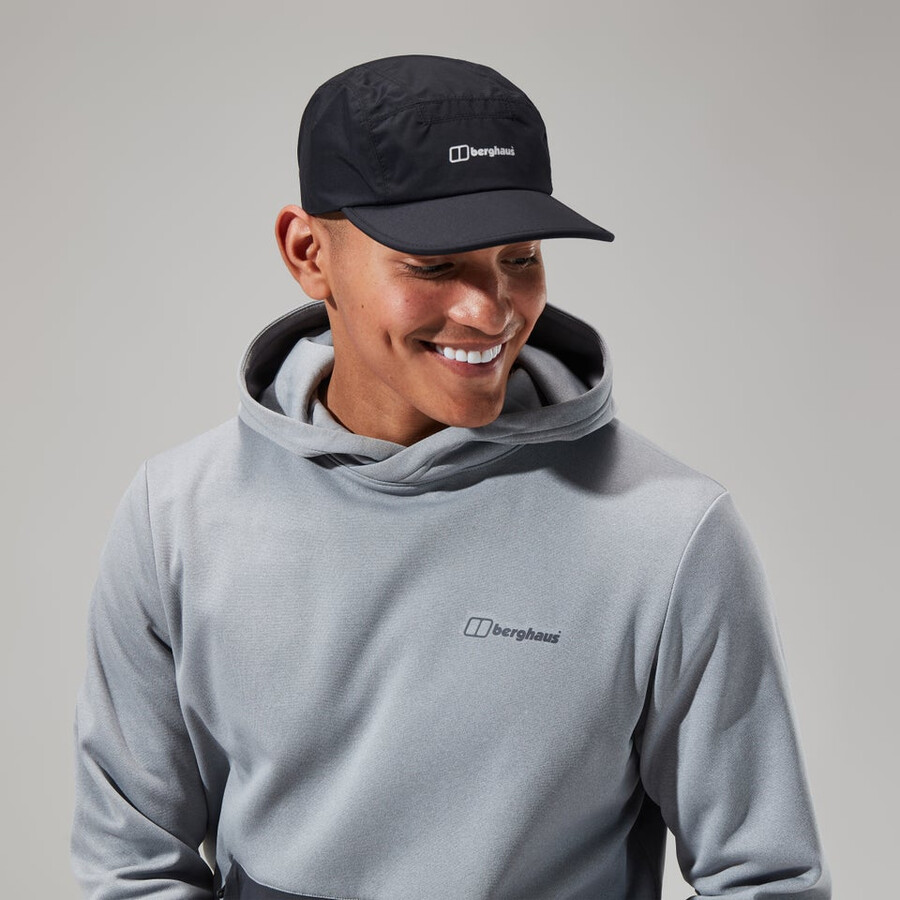 unisex inflessione impermeabile cappuccio - nero berghaus
