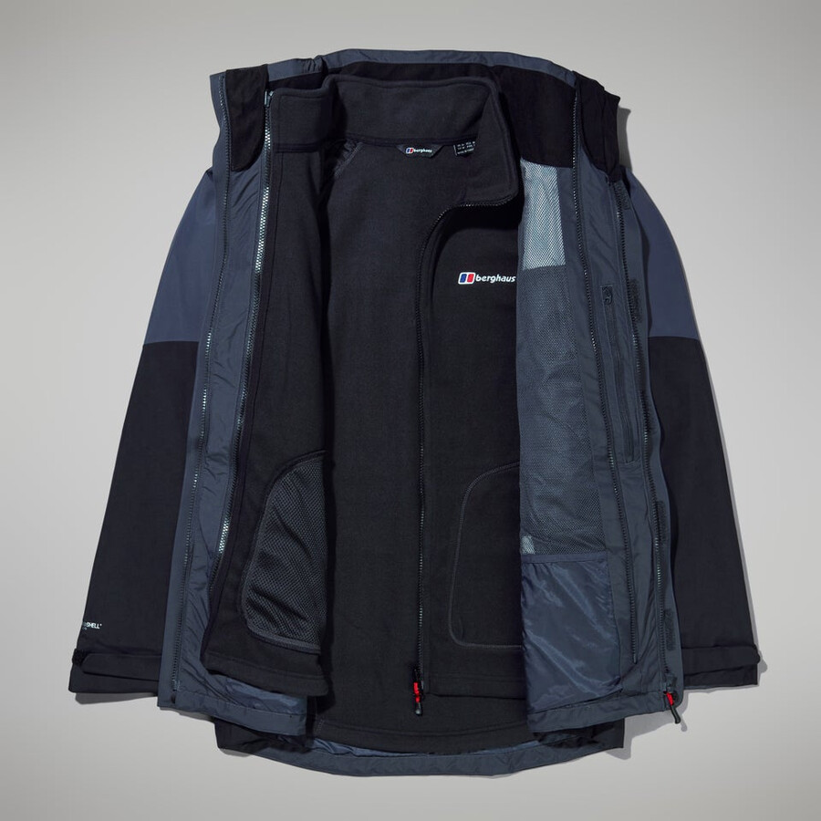 uomini arran gemini 3in1 giacca - grigio scuronero berghaus