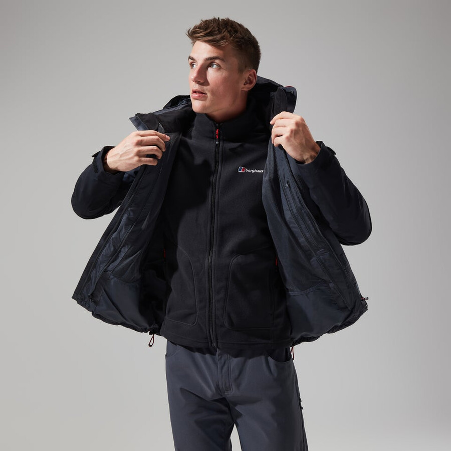 uomini arran gemini 3in1 giacca - grigio scuronero berghaus