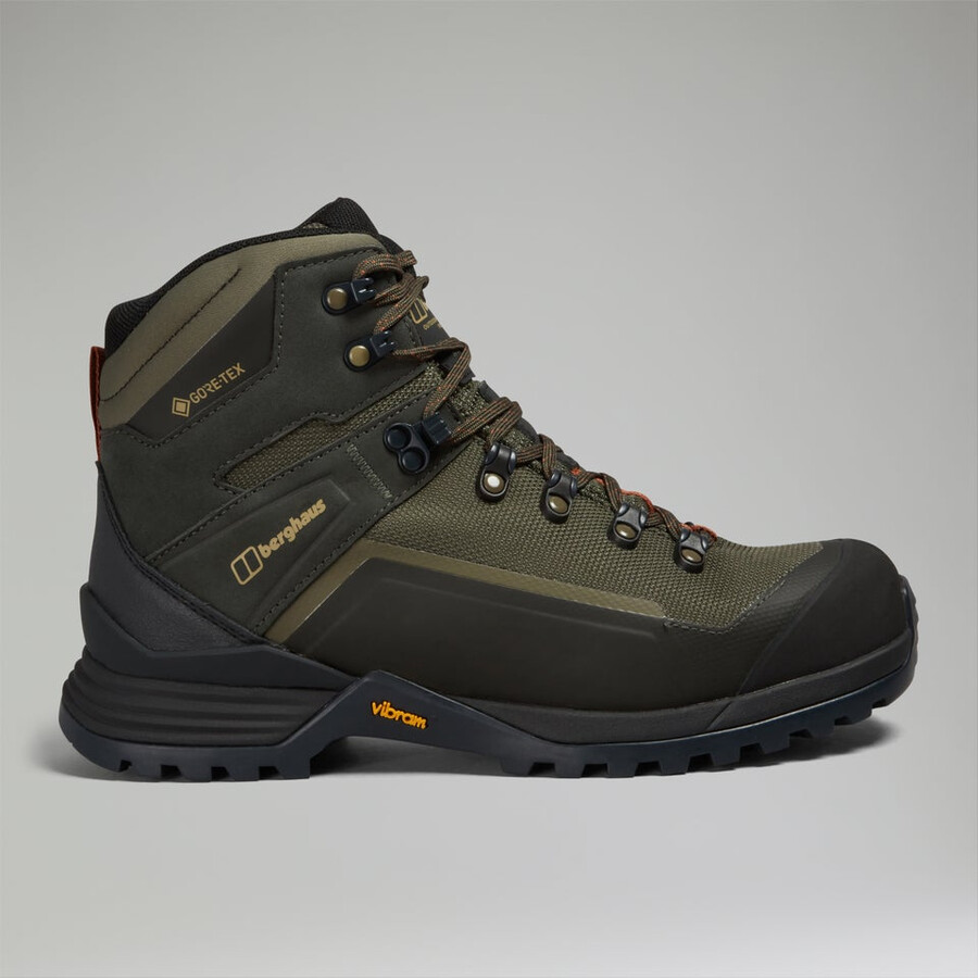 uomini tempesta trekking in gore-tex boot - marroneverde scuro berghaus
