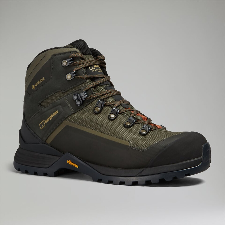 uomini tempesta trekking in gore-tex boot - marroneverde scuro berghaus