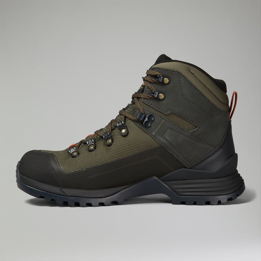 uomini tempesta trekking in gore-tex boot - marroneverde scuro berghaus