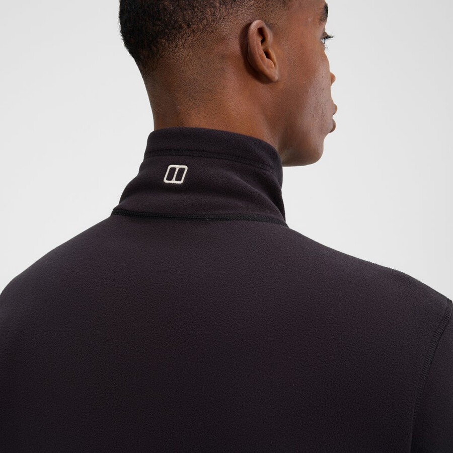 gli uomini del prisma micro mezza zip pile polartec - nero berghaus