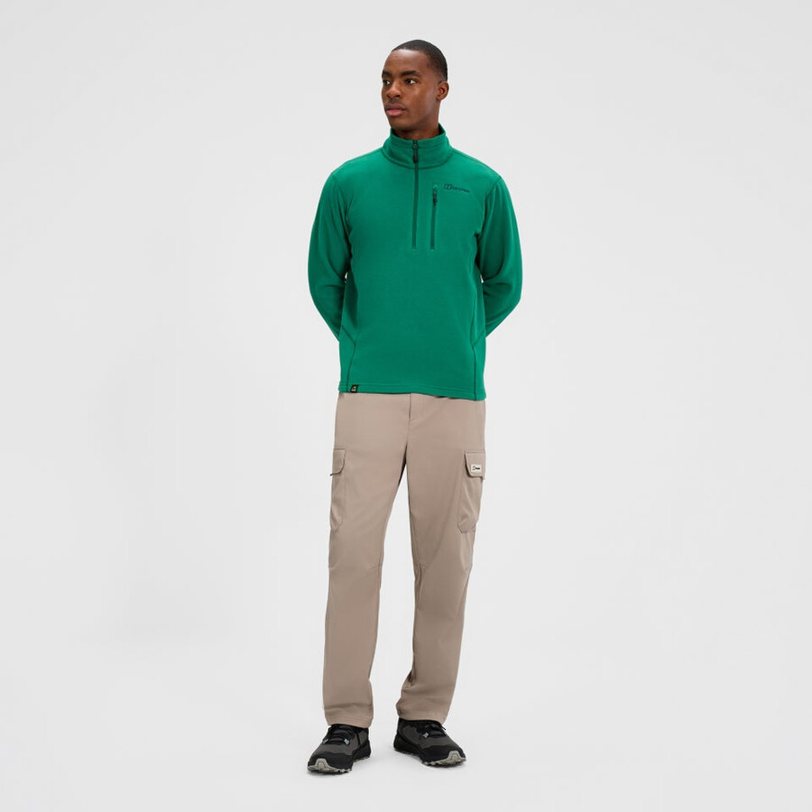gli uomini del prisma micro mezza zip pile polartec - verde berghaus