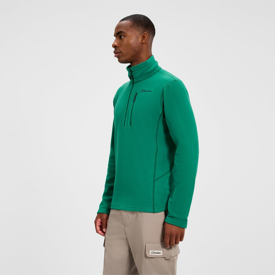 gli uomini del prisma micro mezza zip pile polartec - verde berghaus