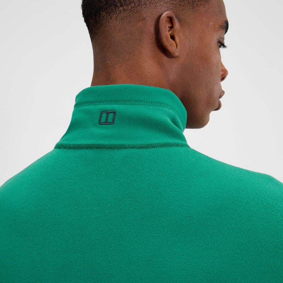 gli uomini del prisma micro mezza zip pile polartec - verde berghaus