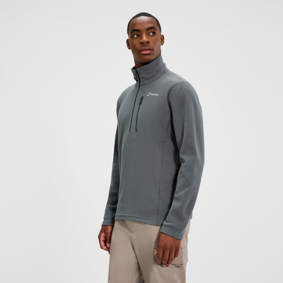 gli uomini del prisma micro mezza zip pile polartec - grigio berghaus