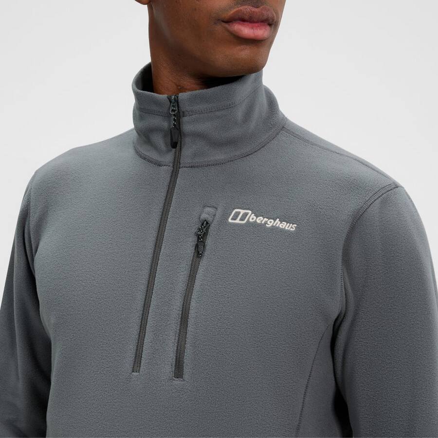 gli uomini del prisma micro mezza zip pile polartec - grigio berghaus