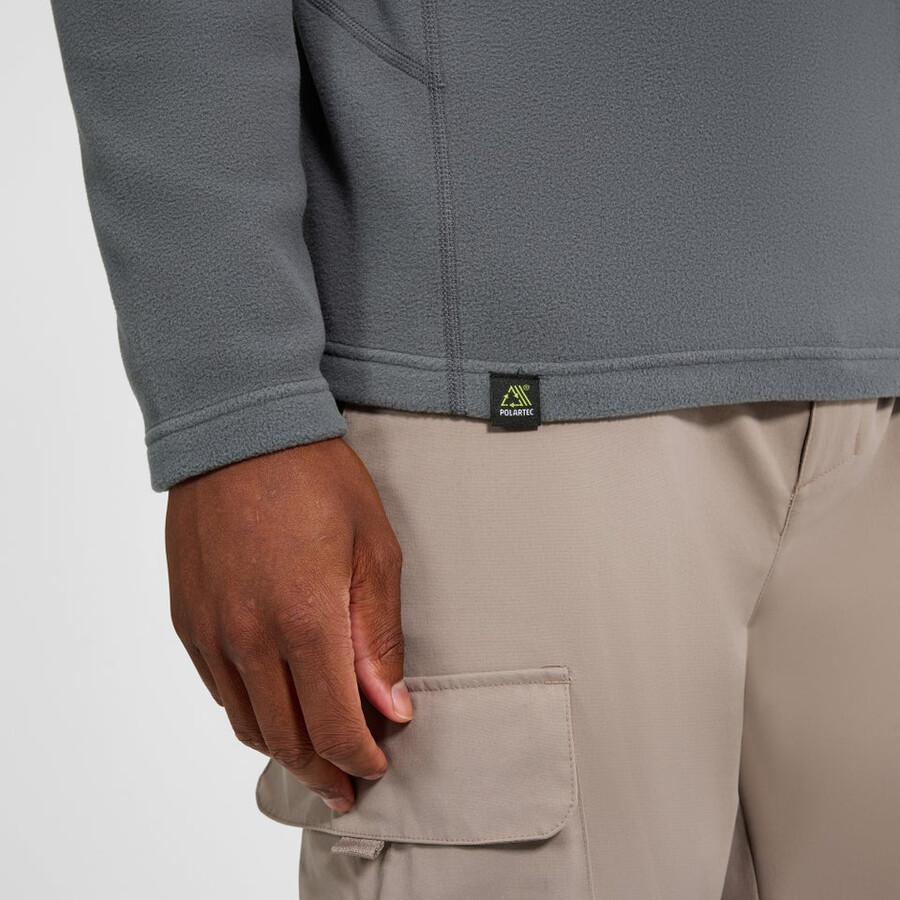 gli uomini del prisma micro mezza zip pile polartec - grigio berghaus