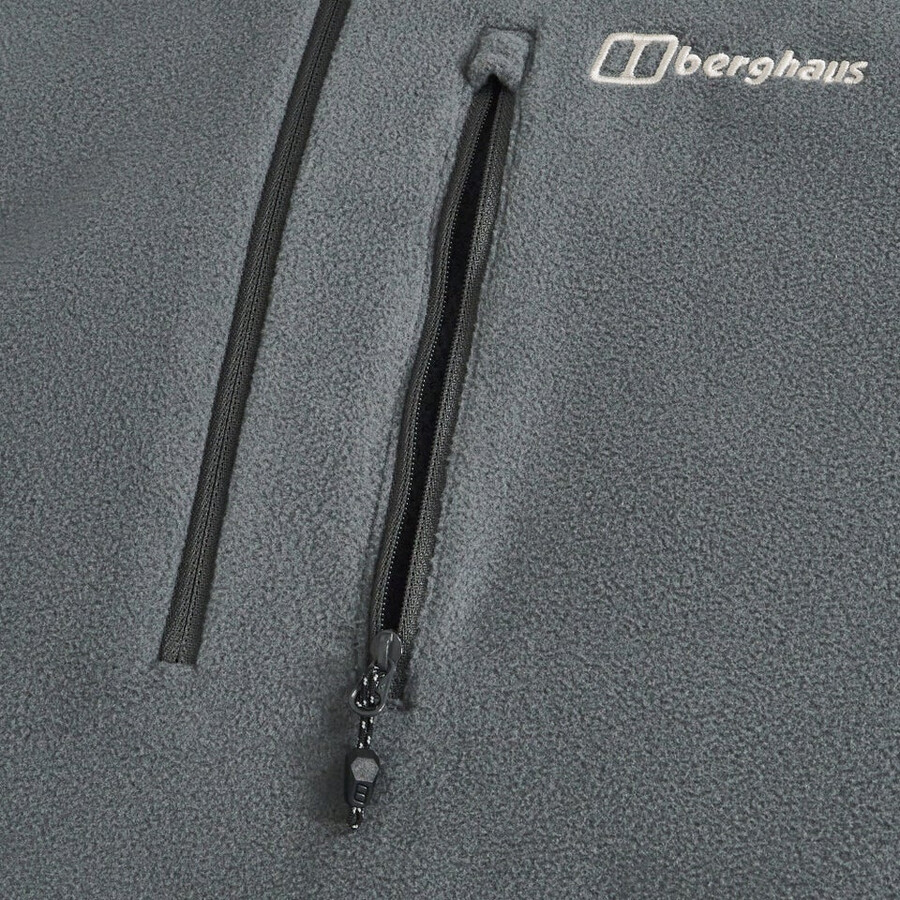 gli uomini del prisma micro mezza zip pile polartec - grigio berghaus