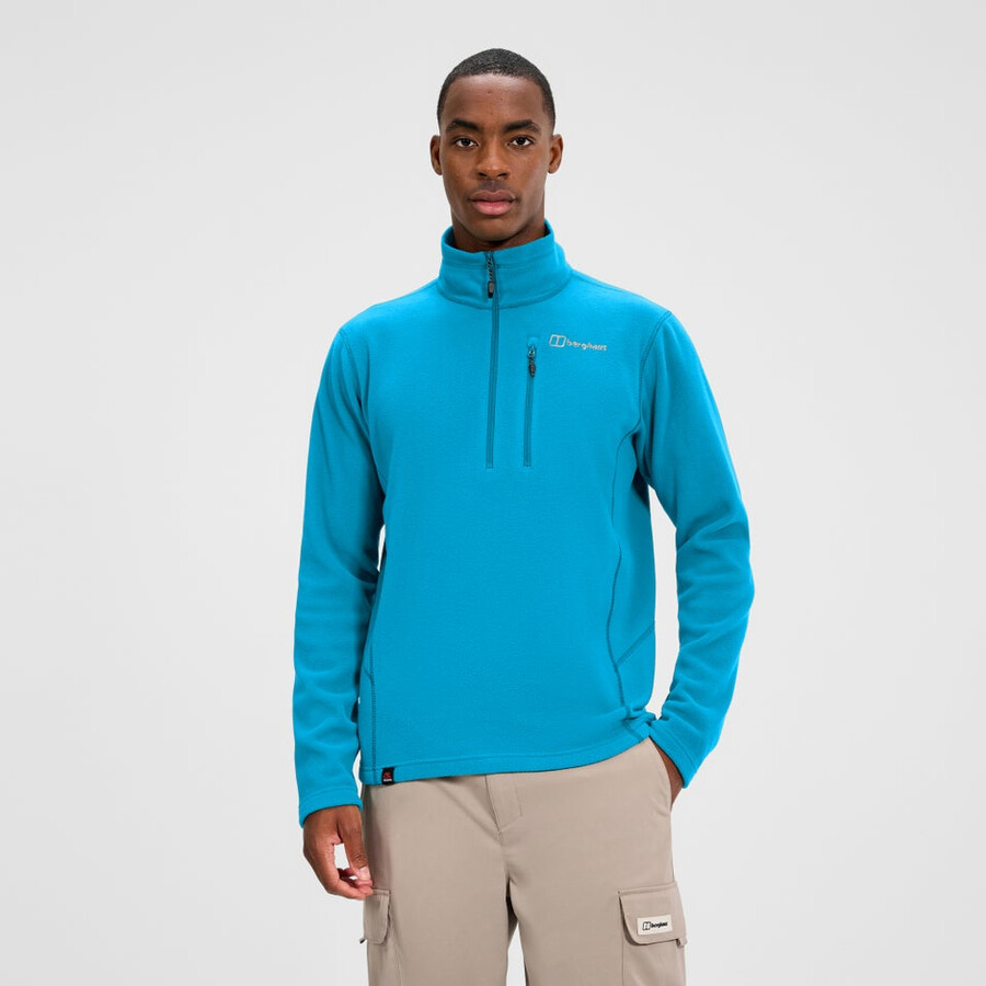 gli uomini del prisma micro mezza zip pile polartec - blu berghaus
