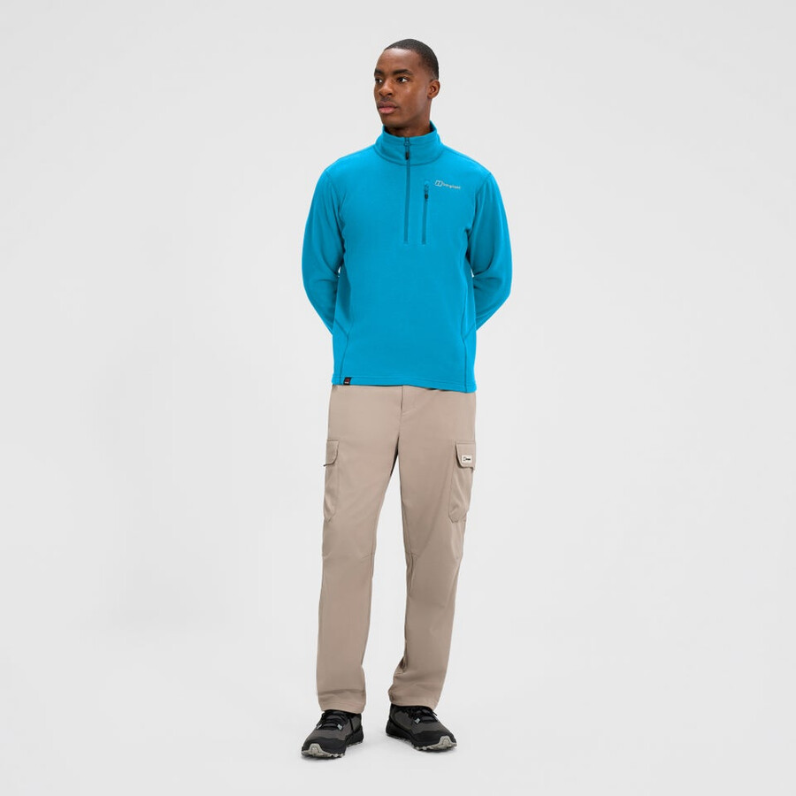 gli uomini del prisma micro mezza zip pile polartec - blu berghaus