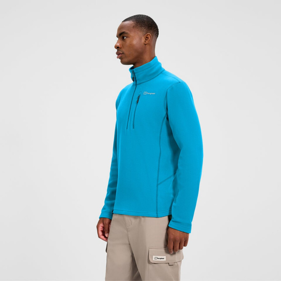 gli uomini del prisma micro mezza zip pile polartec - blu berghaus