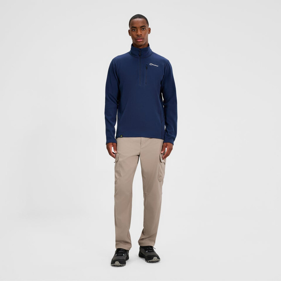 gli uomini del prisma micro mezza zip pile polartec - blu berghaus