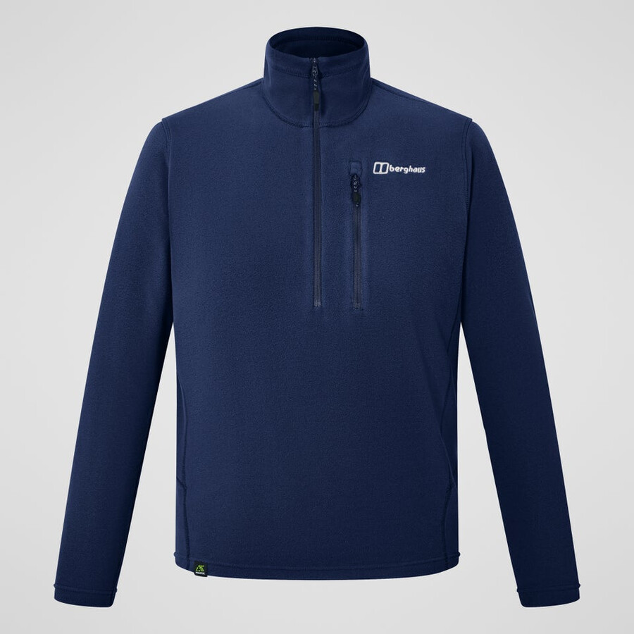 gli uomini del prisma micro mezza zip pile polartec - blu berghaus