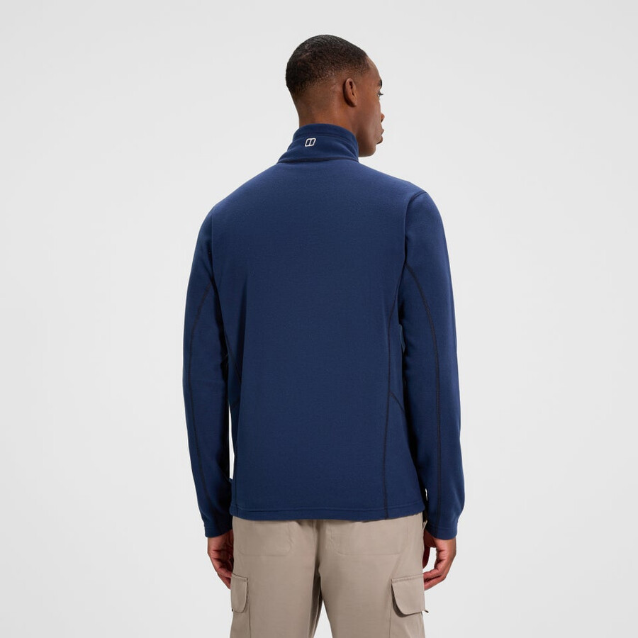 gli uomini del prisma micro mezza zip pile polartec - blu berghaus