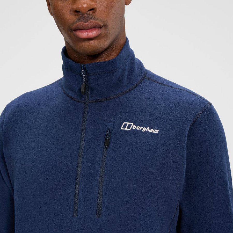 gli uomini del prisma micro mezza zip pile polartec - blu berghaus
