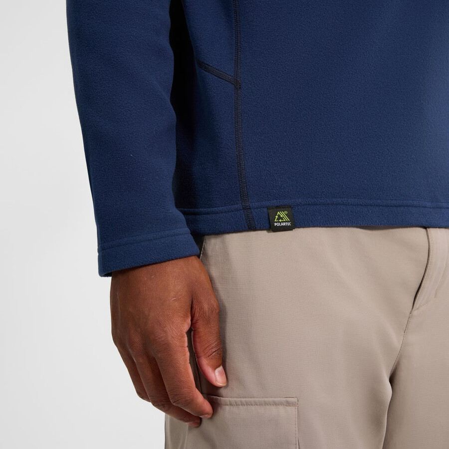 gli uomini del prisma micro mezza zip pile polartec - blu berghaus