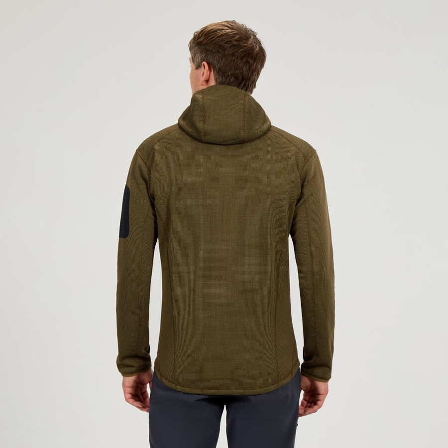 uomini pravitale mtn 2.0 giacca in pile con cappuccio - verdemarrone berghaus