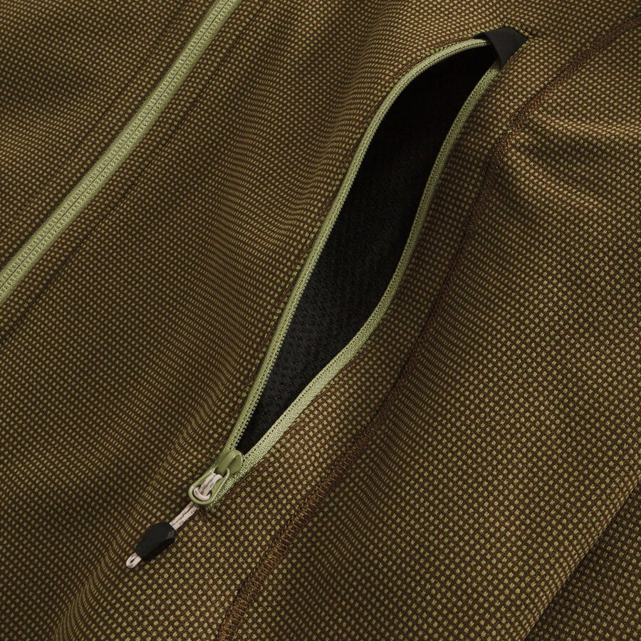 uomini pravitale mtn 2.0 giacca in pile con cappuccio - verdemarrone berghaus