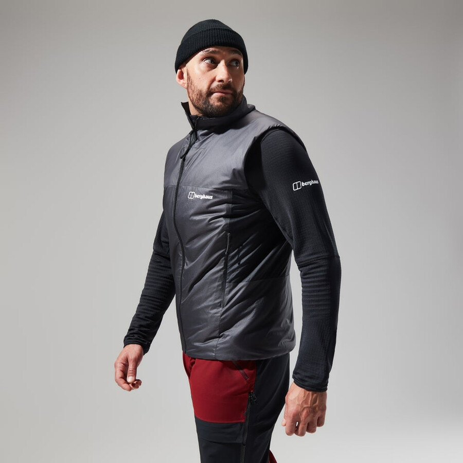 uomini mtn spigolo lb sintetico gilet - grigionero berghaus