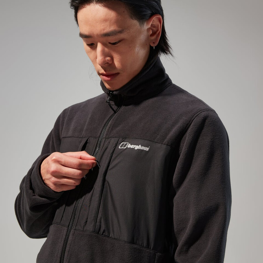 gli uomini del prisma guida interattiva polartec giacca in pile - nero berghaus