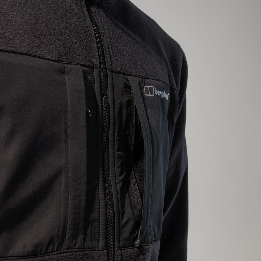 gli uomini del prisma guida interattiva polartec giacca in pile - nero berghaus