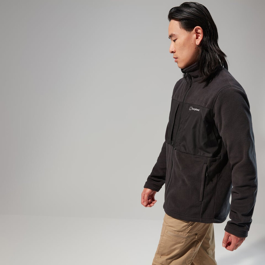 gli uomini del prisma guida interattiva polartec giacca in pile - nero berghaus