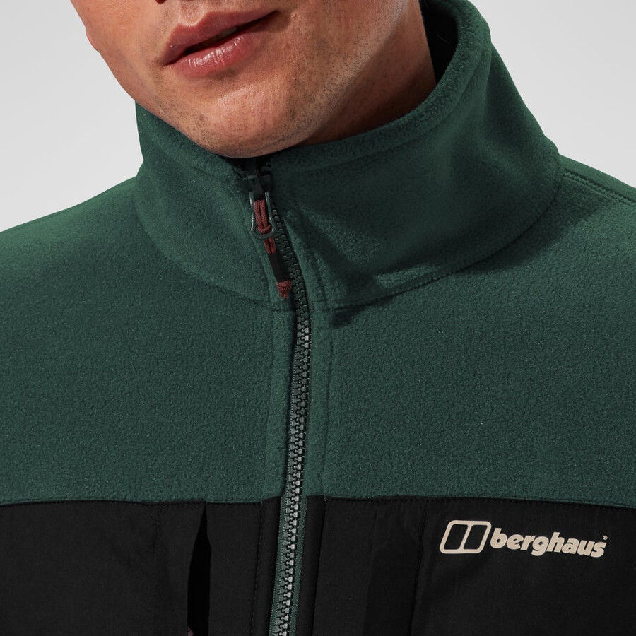 gli uomini del prisma guida interattiva in pile polartec giacca - verdenero berghaus