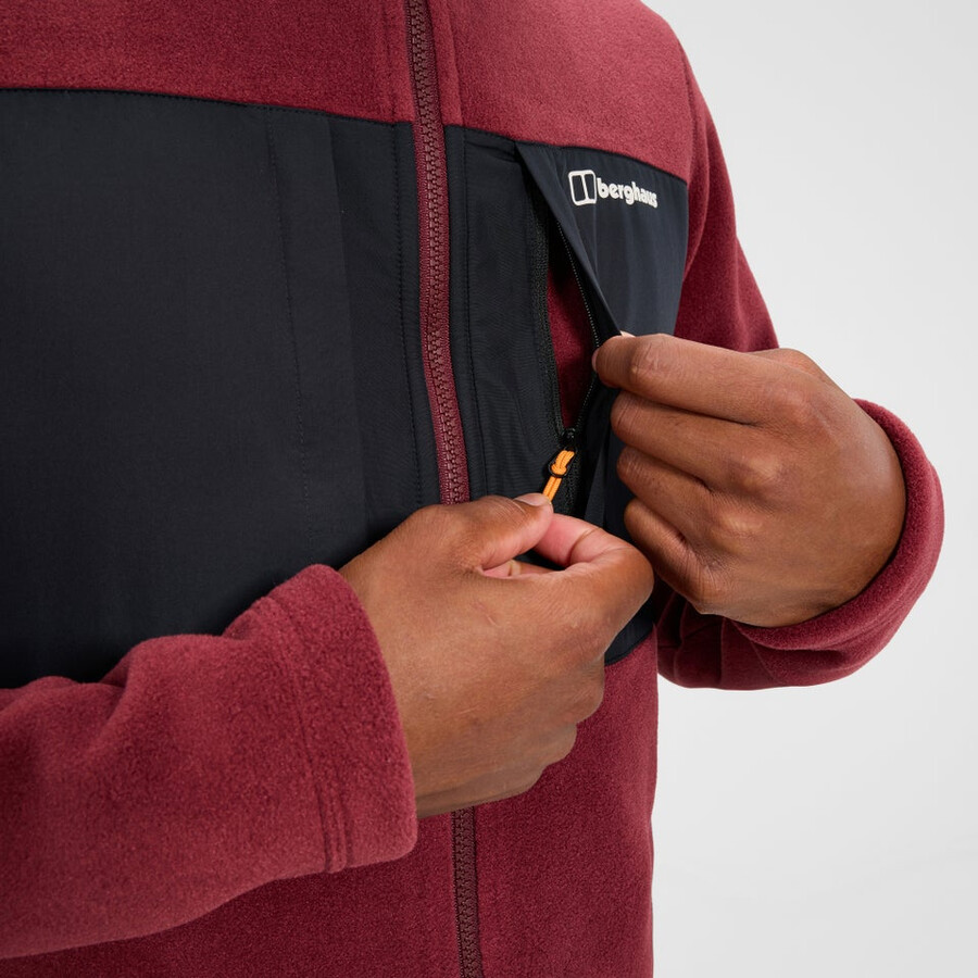 gli uomini del prisma guida interattiva polartec giacca in pile - nerorosso berghaus