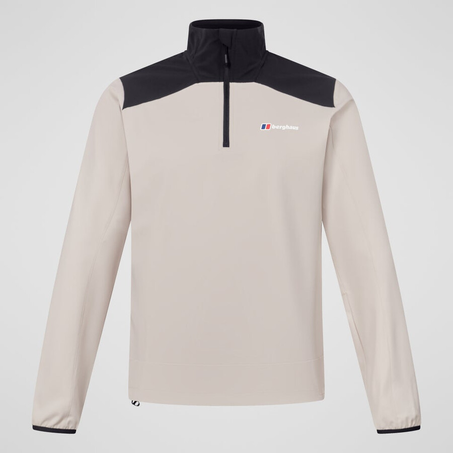 gli uomini del terreno trek mezza zip giacca - grigionero berghaus