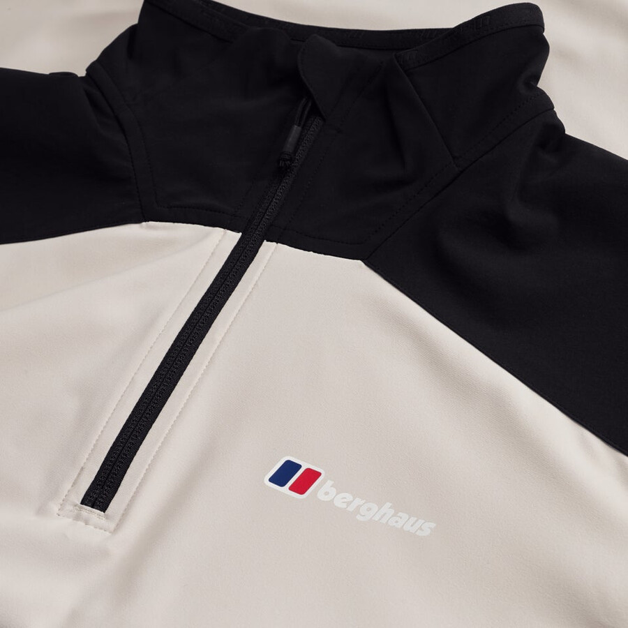 gli uomini del terreno trek mezza zip giacca - grigionero berghaus