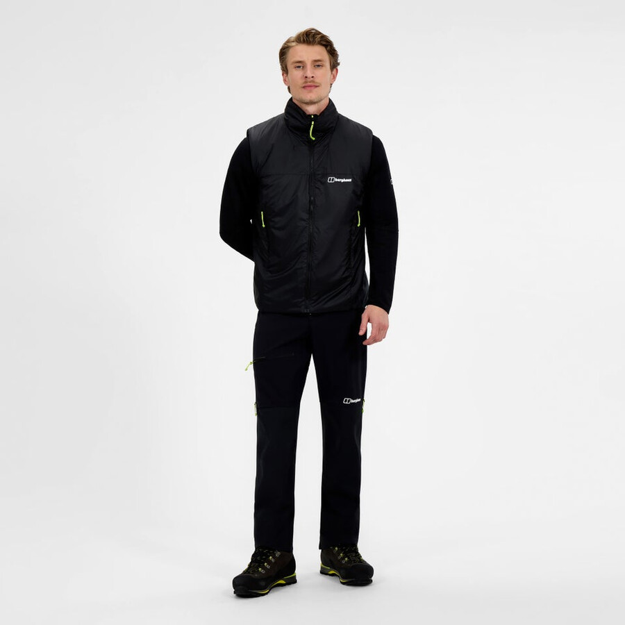 uomini mtn spigolo sintetico gilet - nero berghaus