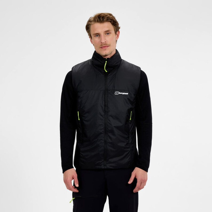 uomini mtn spigolo sintetico gilet - nero berghaus