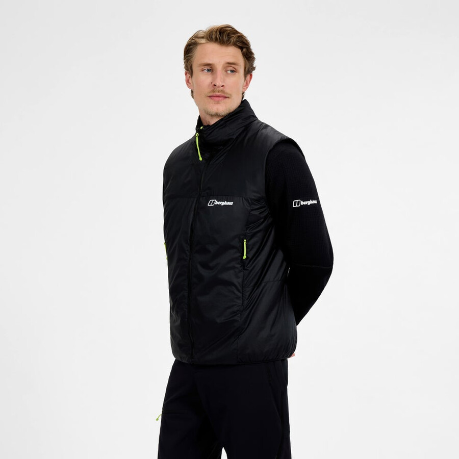 uomini mtn spigolo sintetico gilet - nero berghaus