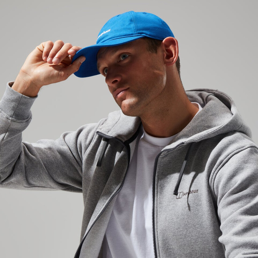uomo logo fz hoody grigio scuro berghaus