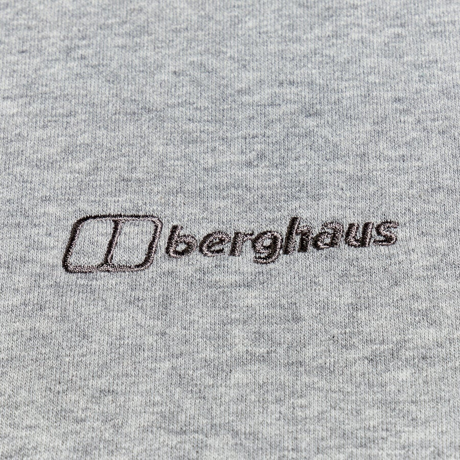 uomo logo fz hoody grigio scuro berghaus
