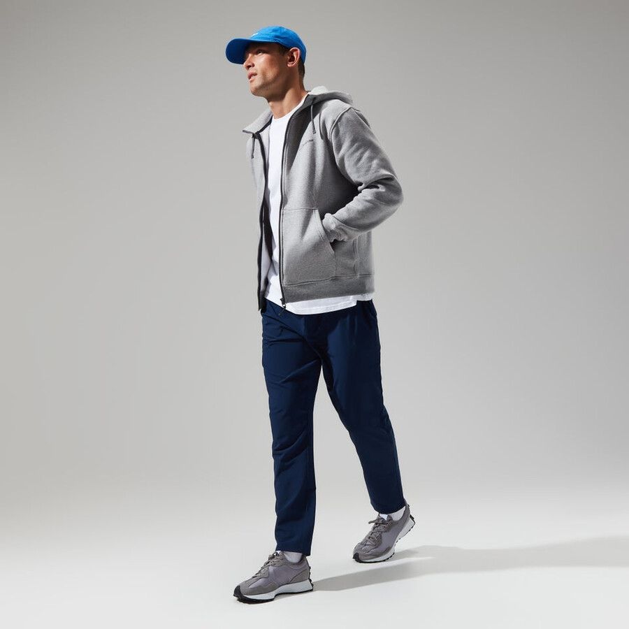 uomo logo fz hoody grigio scuro berghaus
