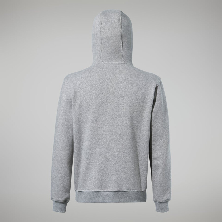 uomo logo fz hoody grigio scuro berghaus