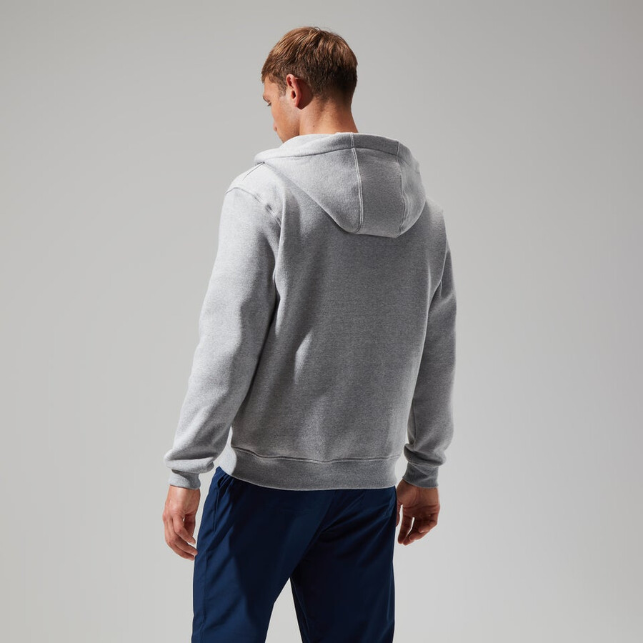 uomo logo fz hoody grigio scuro berghaus