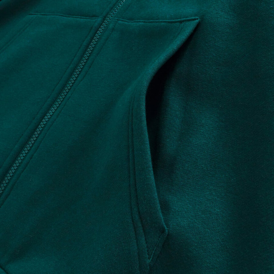 uomo logo full zip felpa con cappuccio - verde berghaus