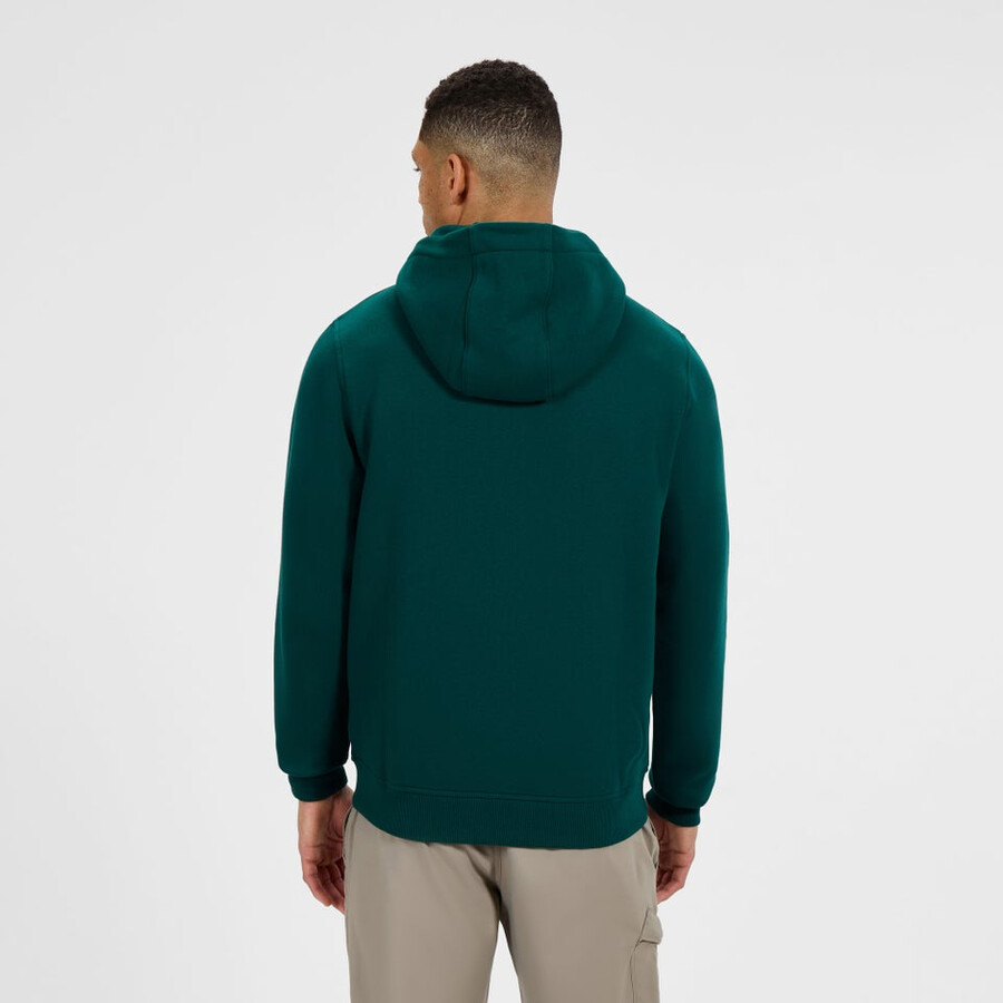 uomo logo full zip felpa con cappuccio - verde berghaus