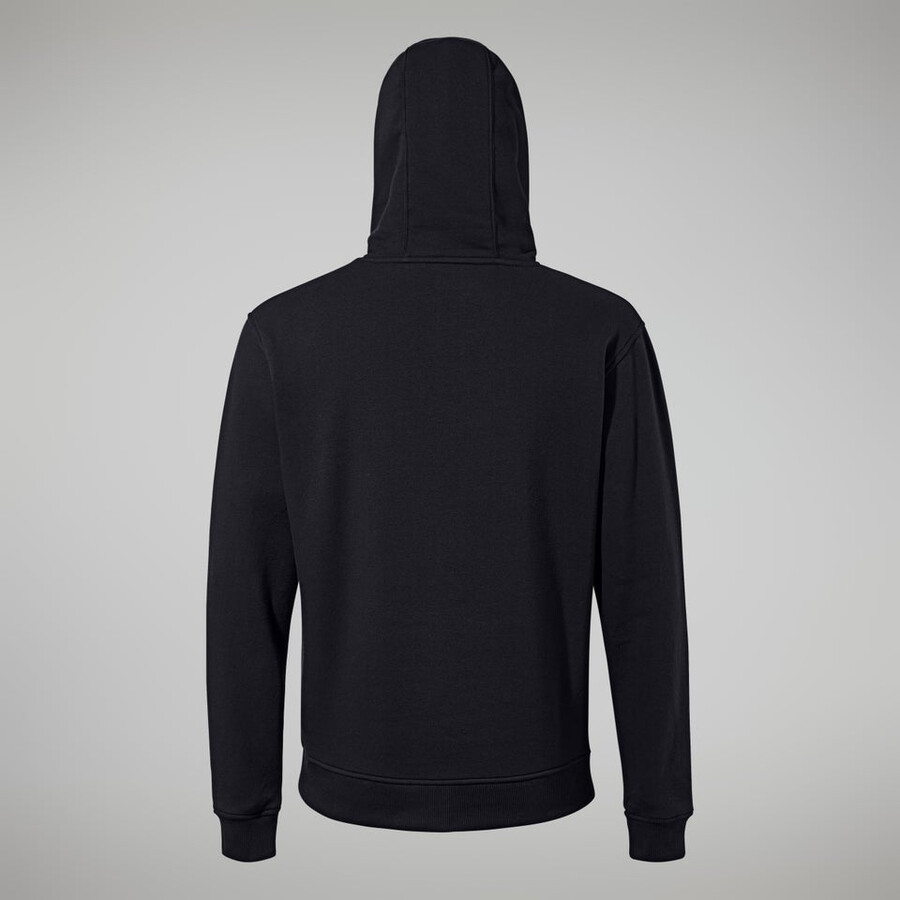 uomo logo felpa con cappuccio nero berghaus