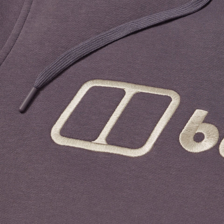 uomo logo felpa con cappuccio - viola berghaus