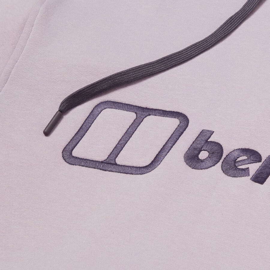 uomo logo felpa con cappuccio - viola berghaus