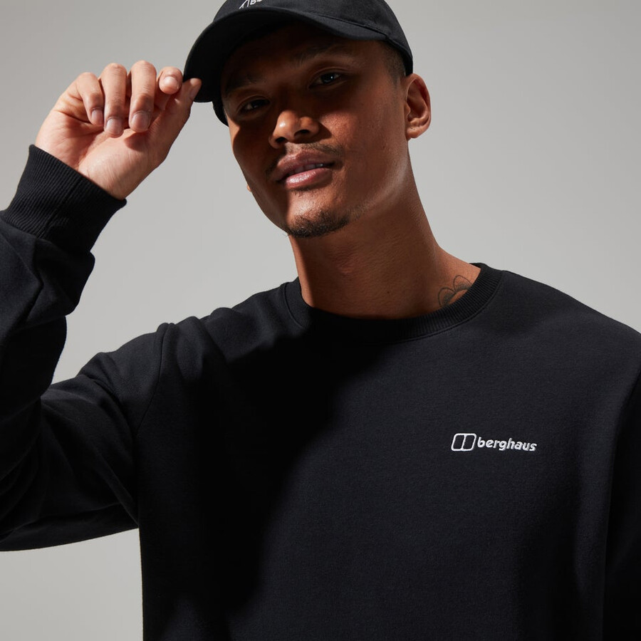 uomo logo crew nero berghaus