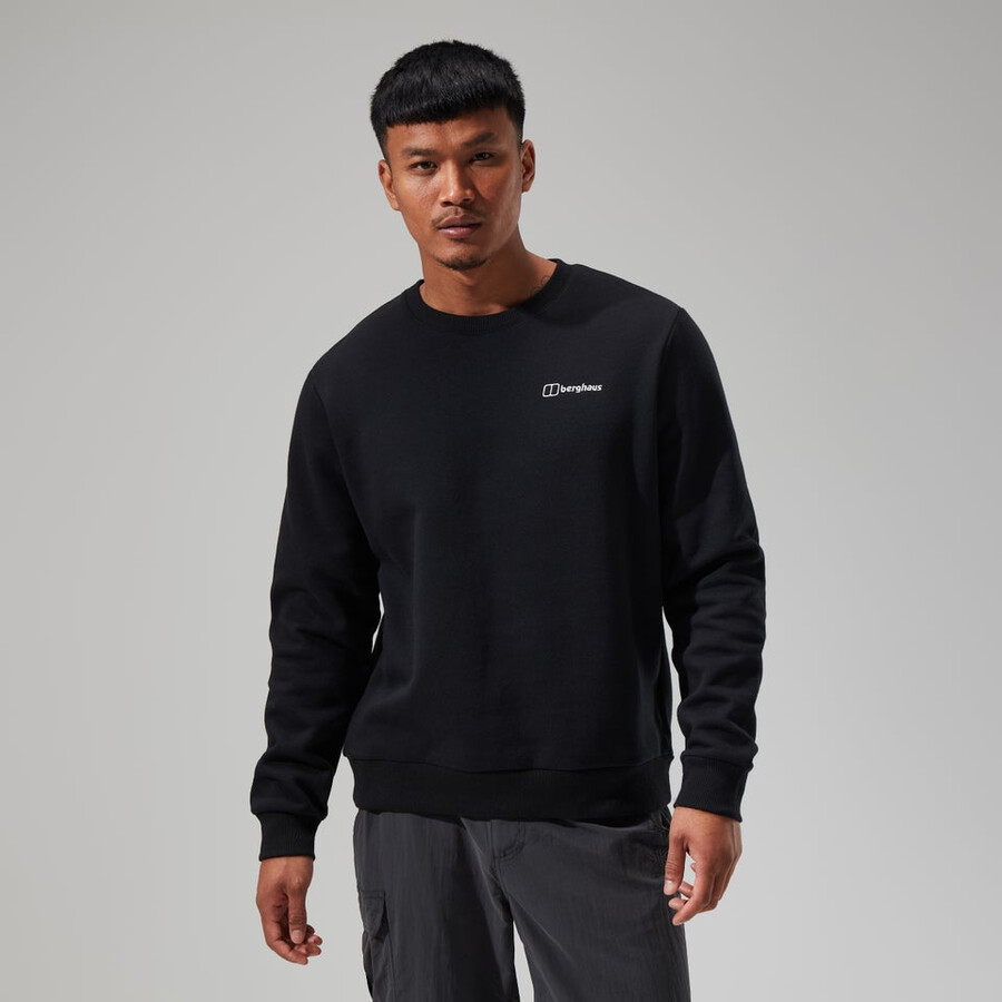 uomo logo crew nero berghaus