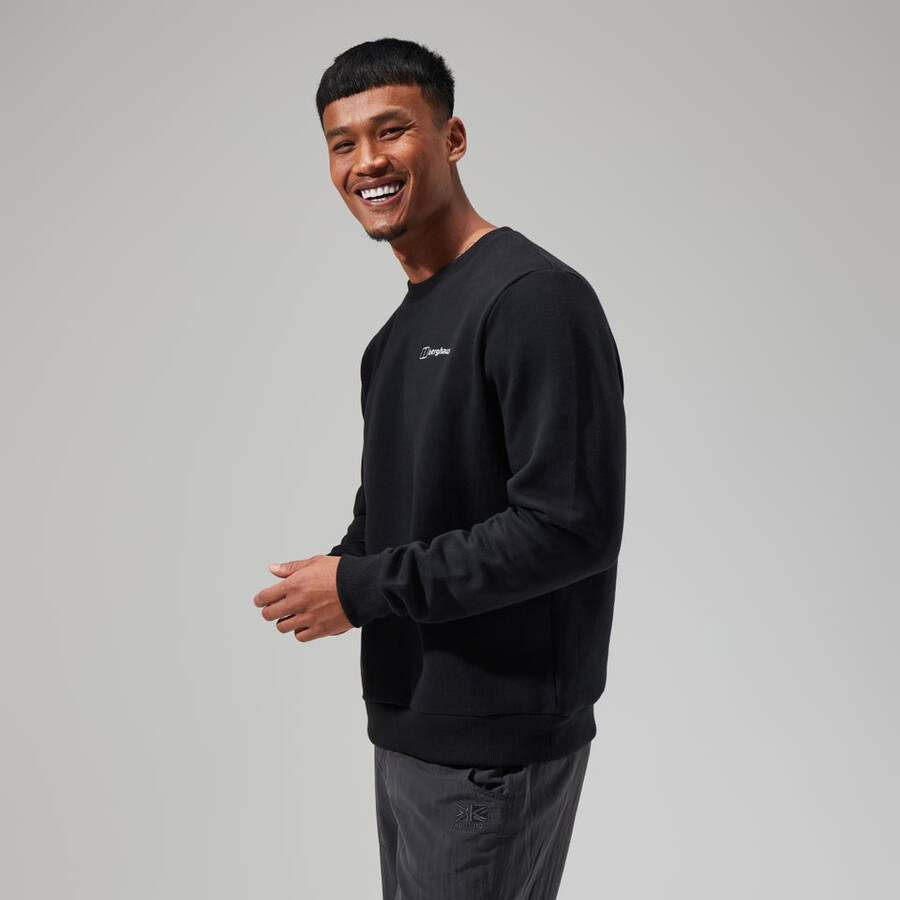 uomo logo crew nero berghaus
