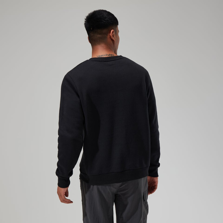 uomo logo crew nero berghaus